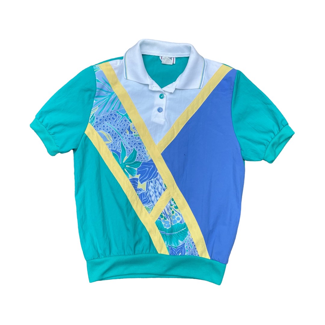 Vintage Cricket Nylon Polo Shirt (MULTI COLOR), Men's Fashion, Tops