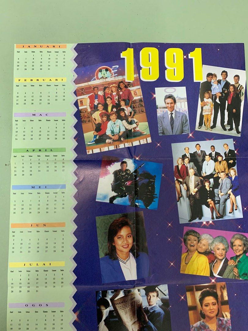 Vintage Kalender teleskop 1991 Hobbies Toys Collectibles