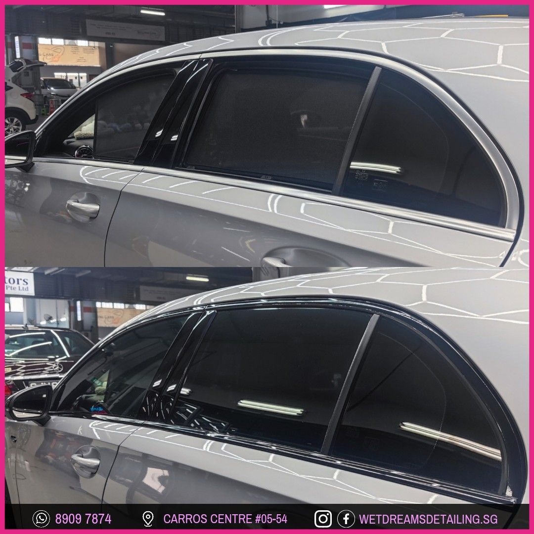 WINDOW TRIM DECHROME CHROME DELETE BLACKOUT GLOSS BLACK CARBON FIBER CARBON IRR 99