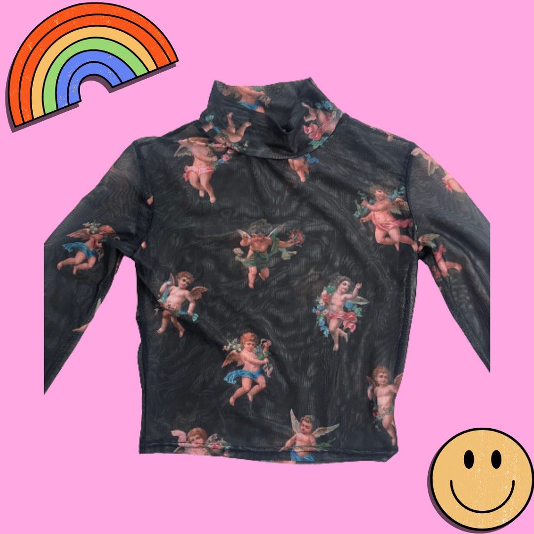 Angel on sale print turtleneck