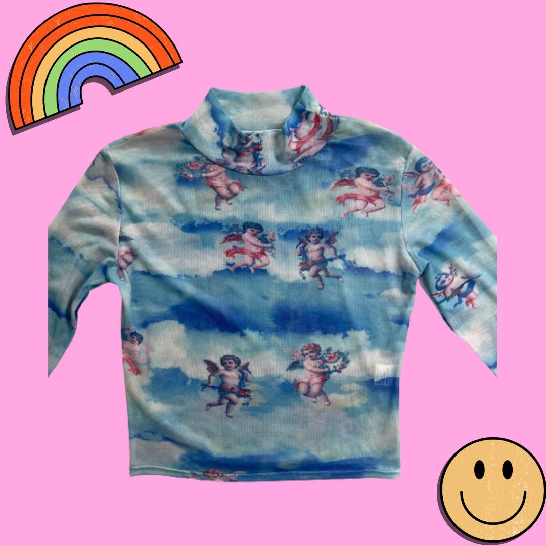 Angel print turtleneck discount