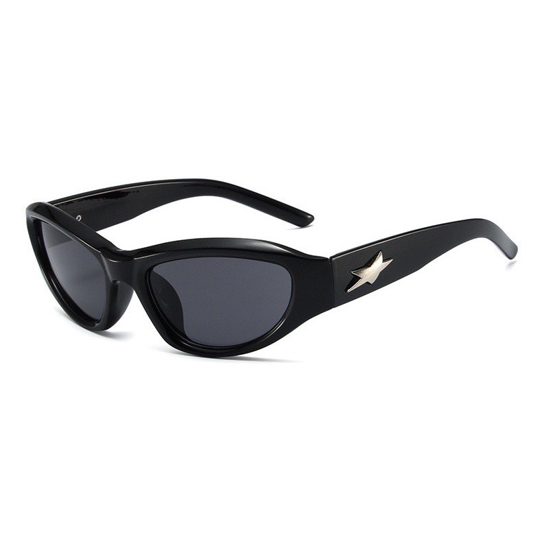 Y2k black sunglasses unisex, Men's Fashion, Watches & Accessories