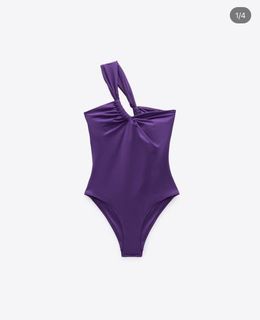 Zara asymmetric one piece swimsuit