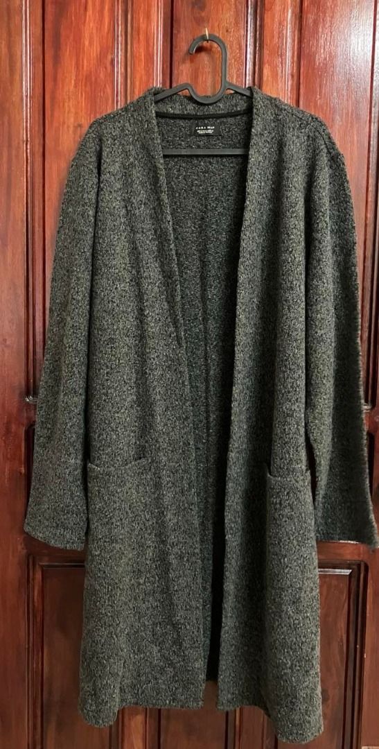 Zara cardigan coat deals