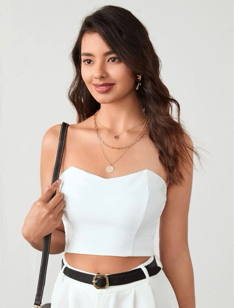 Crop top with zip back new arrivals