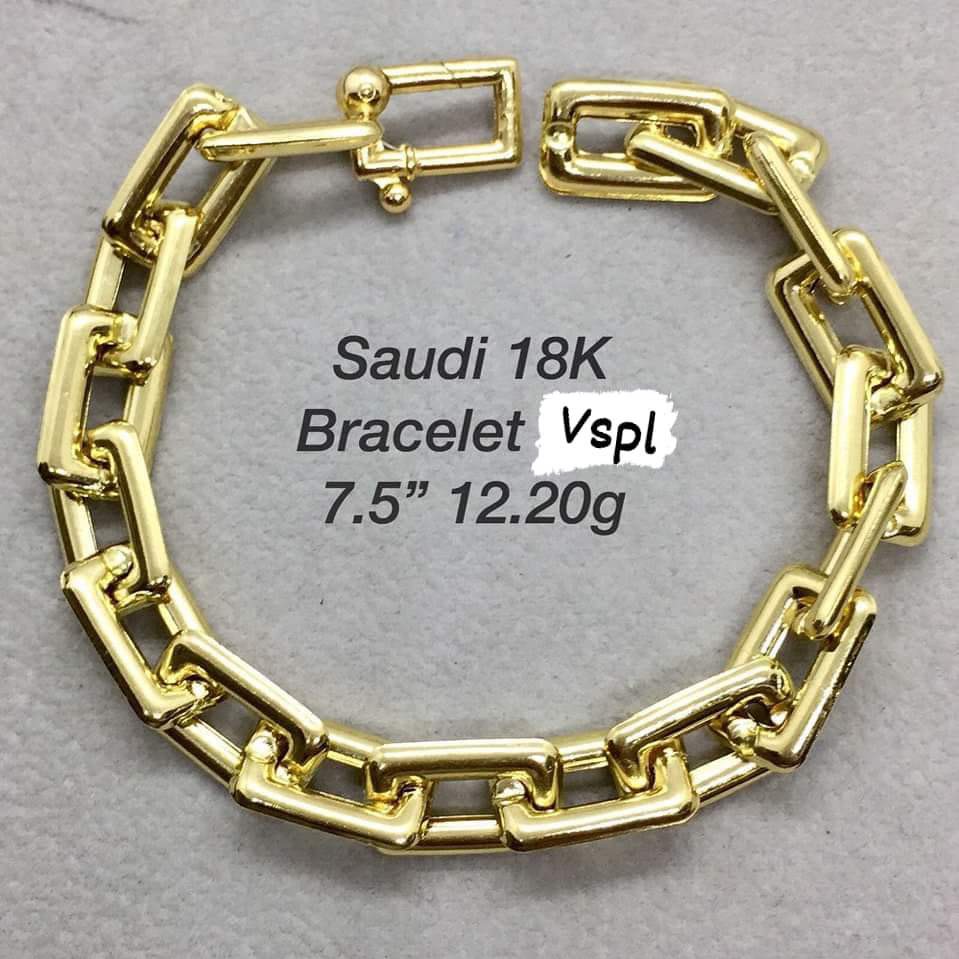 18K Saudi Gold bracelet, Women's Fashion, Jewelry & Organizers ...