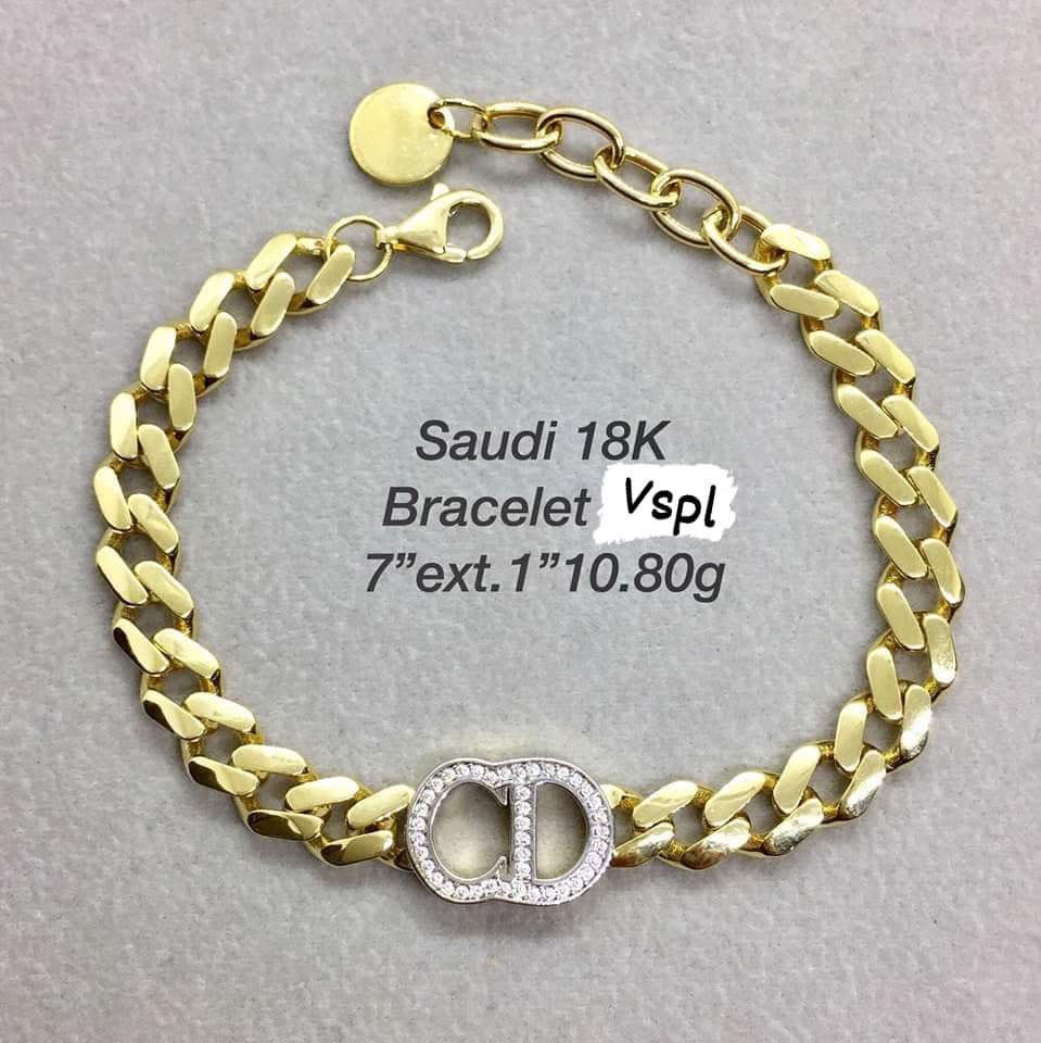 18K Saudi Gold bracelet, Women's Fashion, Jewelry & Organizers ...