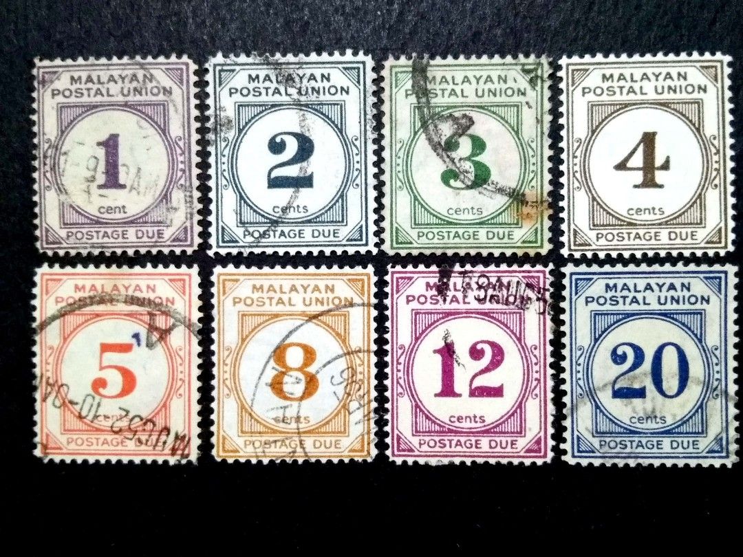 [1939] Malaya 1951-1954 Malayan Postal Union Perf 14 Postage Due ...