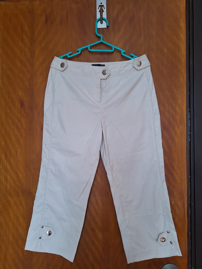 3/4 Cream Colour Pants, Women's Fashion, Bottoms, Other Bottoms on Carousell