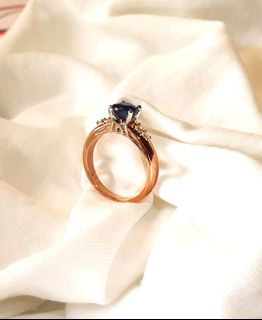 天然6mm藍宝石925戒指size12hk(16.2mm)64246533086210110