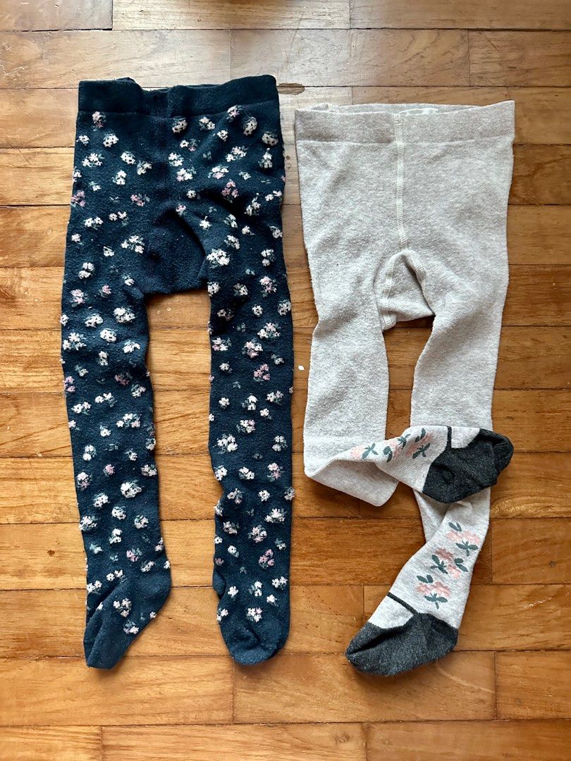 7pc Girls H M cute leggings 6 12mo