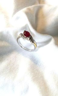 天然红宝石時尚925戒指size12hk64246336613763110