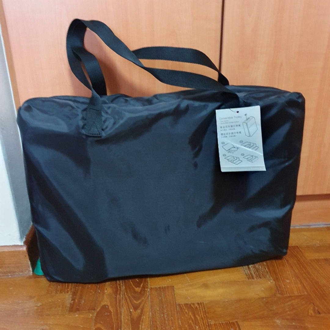 Brand new Bossini black convertible trolley collapsible luggage
