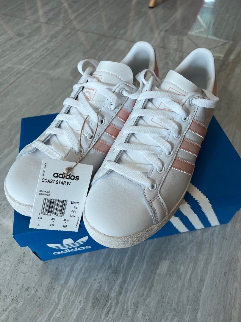 Adidas coast star white womens top