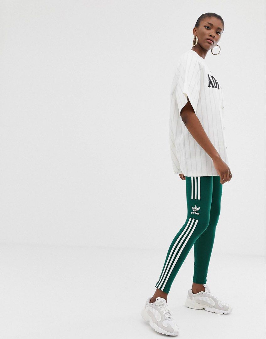 Adidas trefoil leggings on sale green