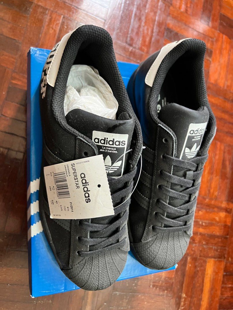 Adidas Superstar Originals Black UK6.5 Brand New with Tags