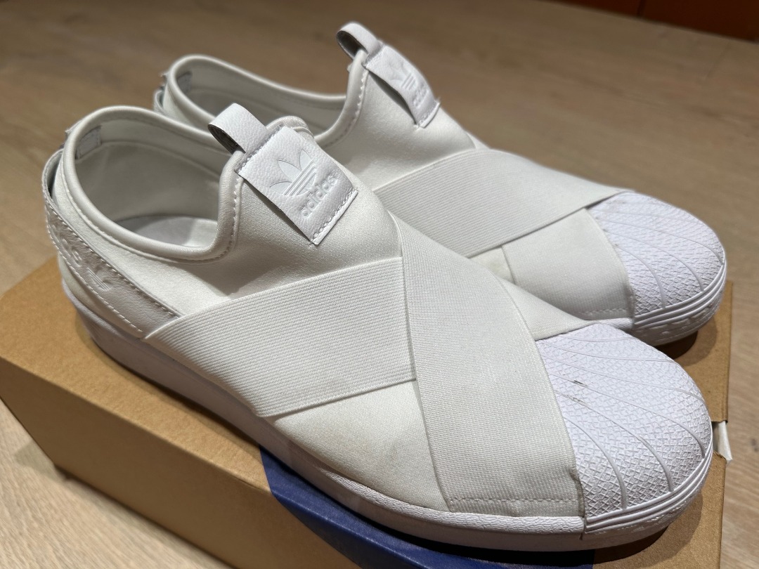 Superstar slip best sale on white clean