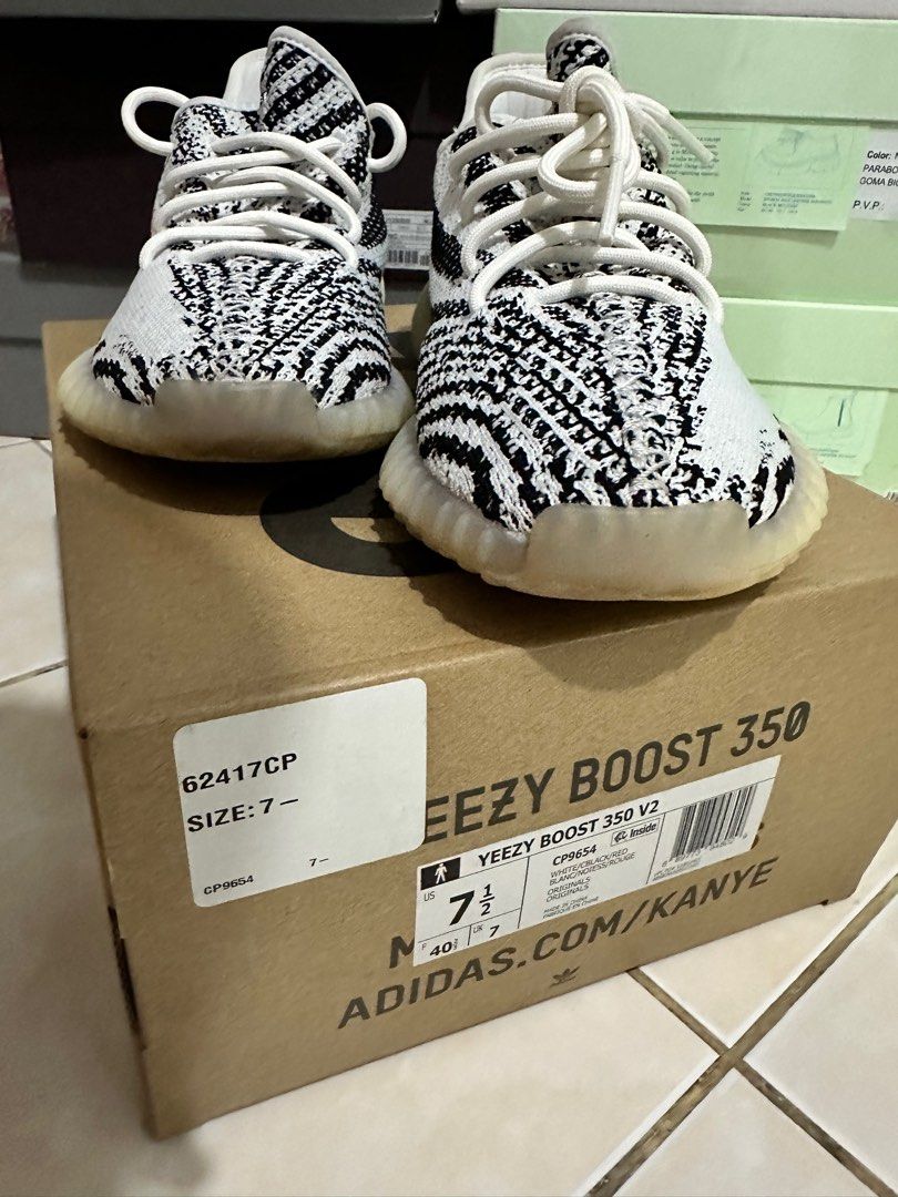 Zebra yeezy size 7 hotsell