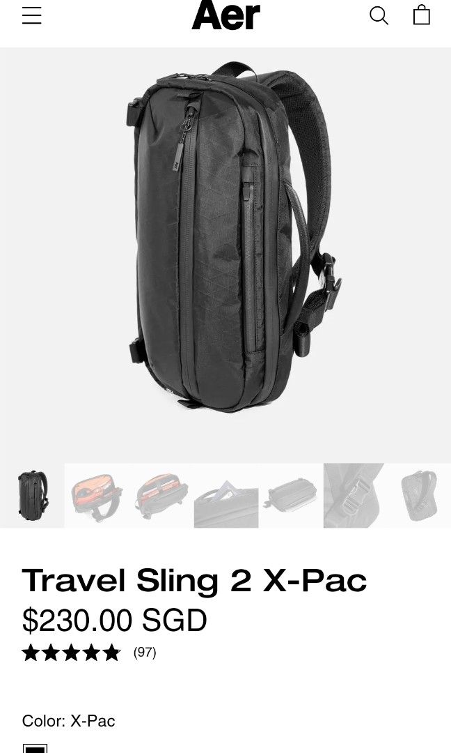 AER Travel Sling X-Pac, Men's Fashion, Bags, Backpacks on Carousell