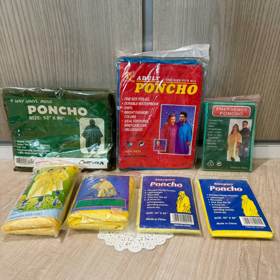 ALL 7 for 3 BN Raincoats Ponchos Sports Equipment Hiking