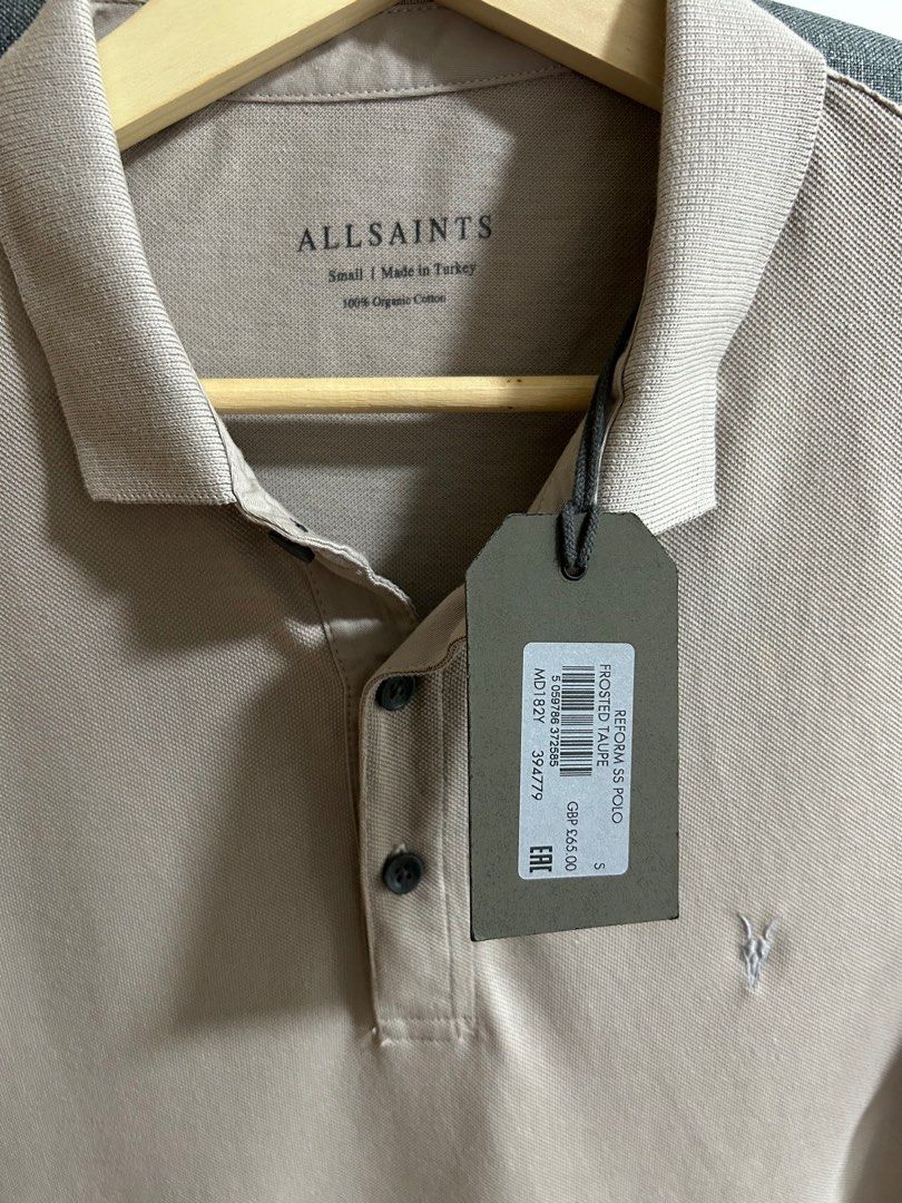 Reform Short Sleeve Polo Shirt CHILLED BLUE | ALLSAINTS