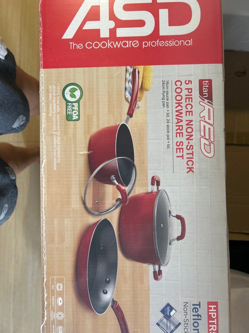 ASD 5 piece Non-stick Cookware set, Furniture & Home Living ...