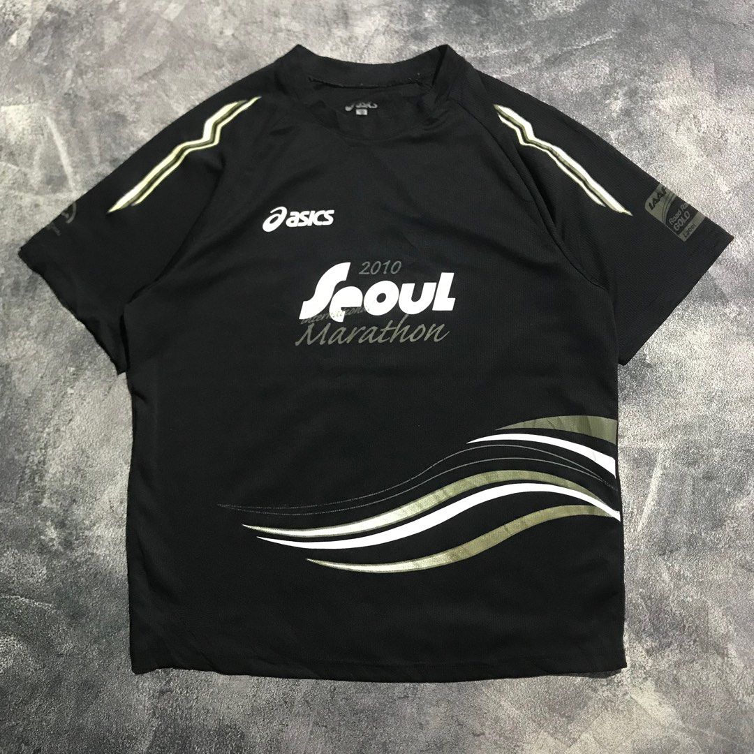 Kaos jersey Asics motiondry drifit marathon running sport baju olahraga  adidas puma lari marathon