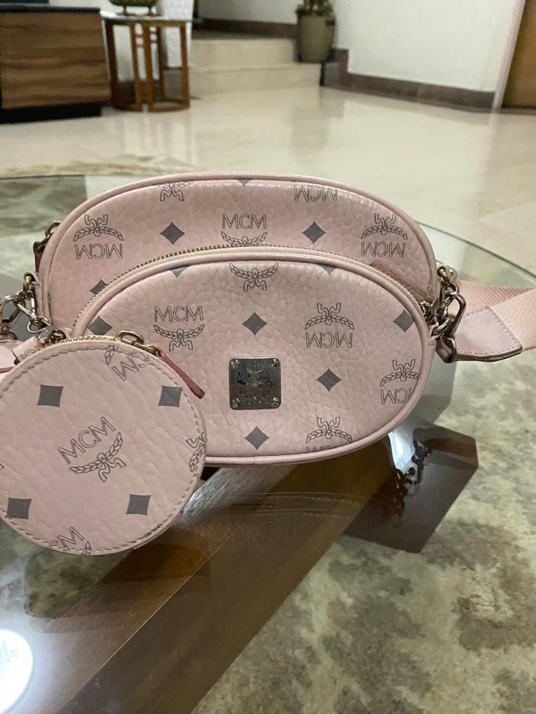 Authentic MCM leather multi pouch bag Luxury Bags Wallets on