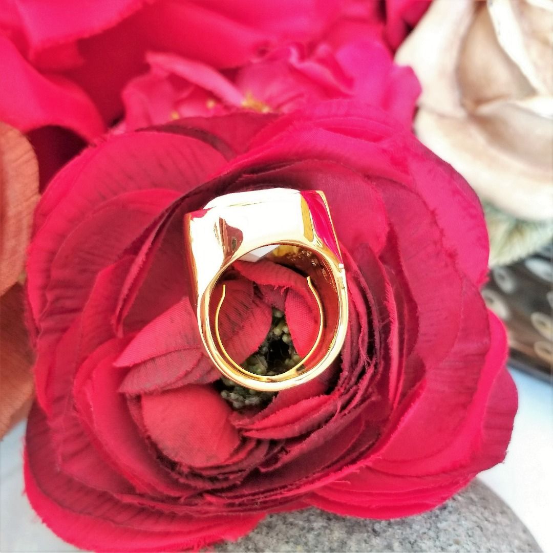 Authentic Vintage Collectable Kenneth Jay Lane KJL Work Cocktail Party Dinner Gold plated Statement Ring Jewellery Collectible Women s Fashion Jewelry Organisers Rings on Carousell