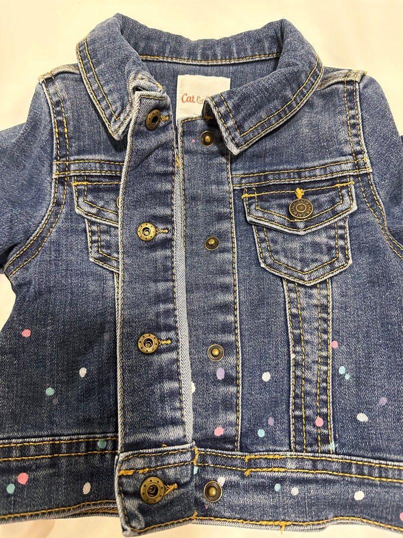 Baby denim jacket Babies Kids Babies Kids Fashion on Carousell