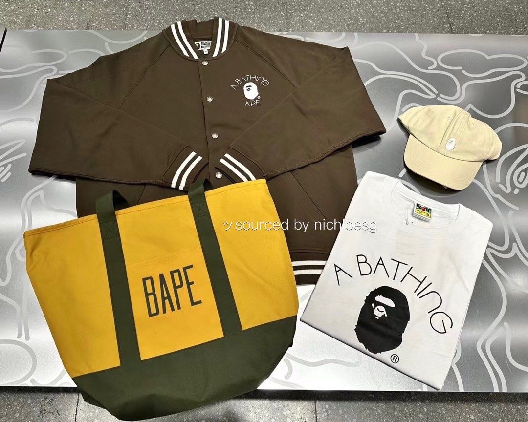 BAPE HAPPY NEW YEAR BAG MENS Men s Fashion Tops Sets Tshirts Polo Shirts on Carousell