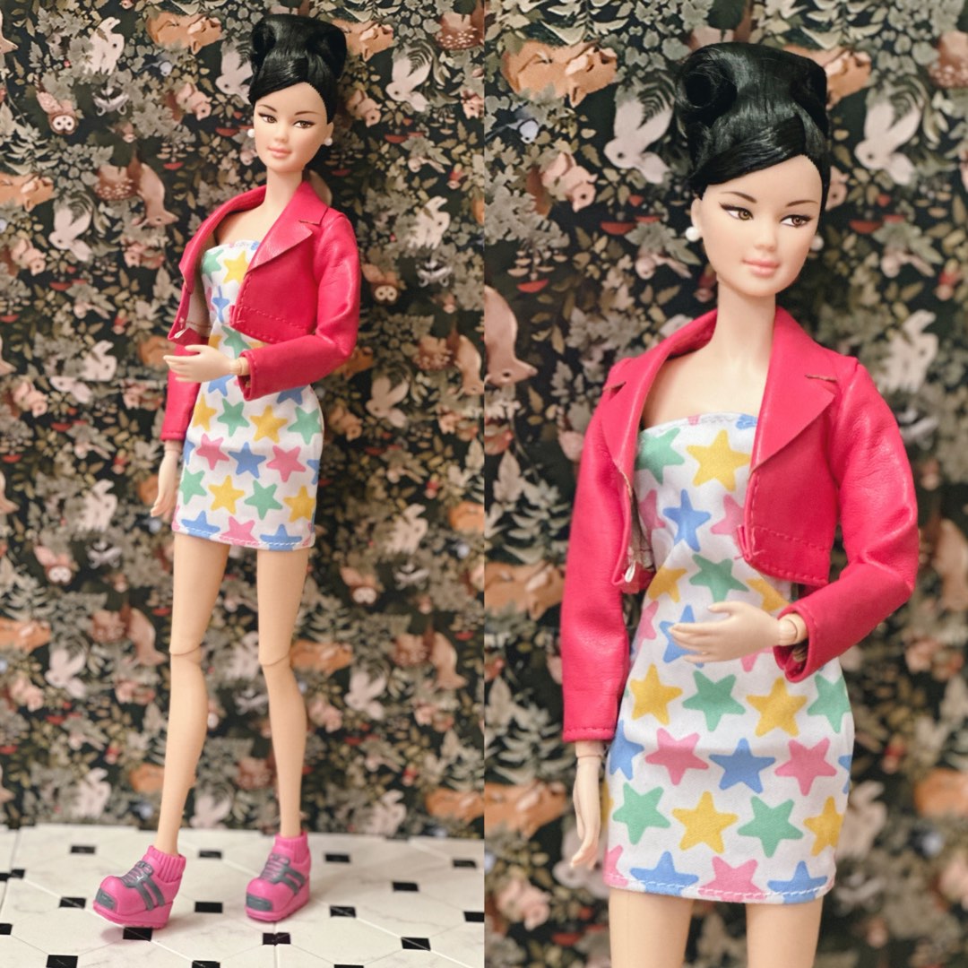 Barbie Doll Clothes SALE pink leather set, Hobbies & Toys, Toys