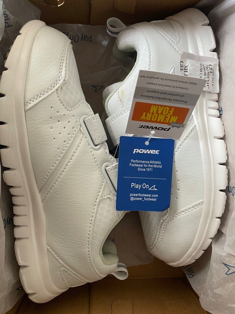 Bata Power WHITE new school shoes size (US)/ (UK), Men's