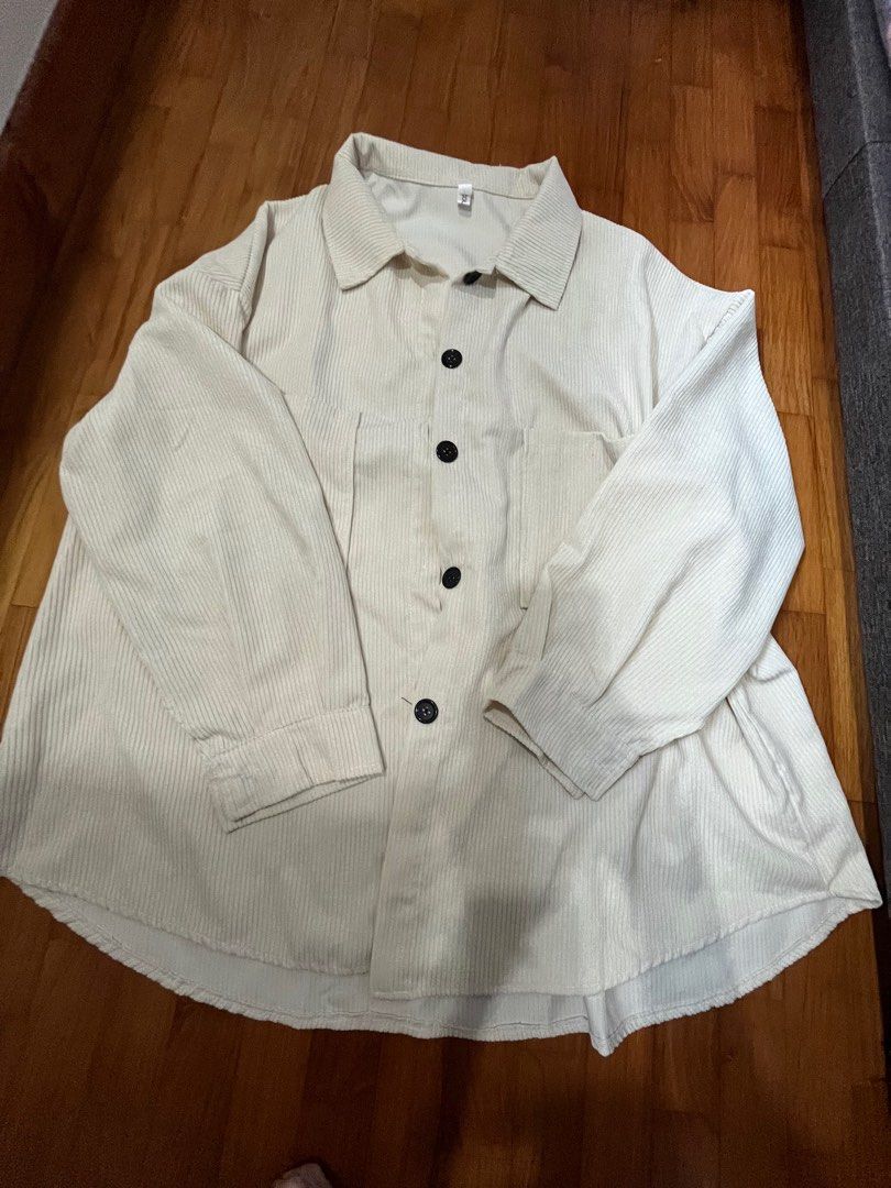 White button up deals jacket