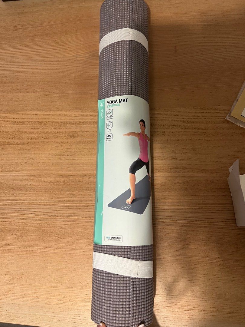 Decathlon Domyos Essential Yoga Mat 4mm - Grey