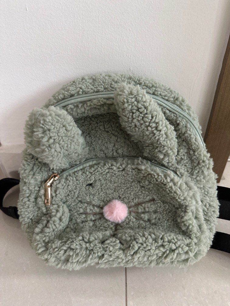 Furry cheap mini backpack