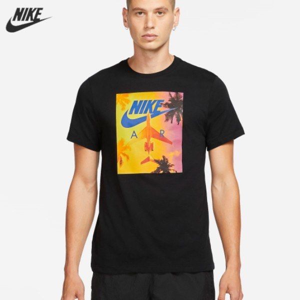 BRAND NEW IN STOCK Authentic Nike Air Jordan men s short sleeved T shirt aircraft pattern print casual loose cotton knit half sleeve top Men s Fashion Tops Sets Tshirts Polo Shirts on Carousell