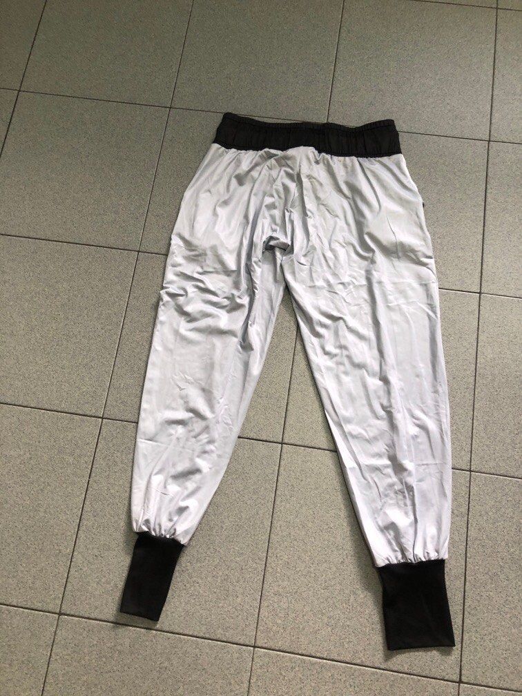 Half black 2025 half white joggers