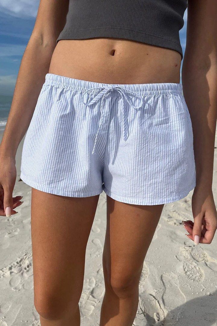 brandy melville mary lou striped sweatshorts authentic john galt