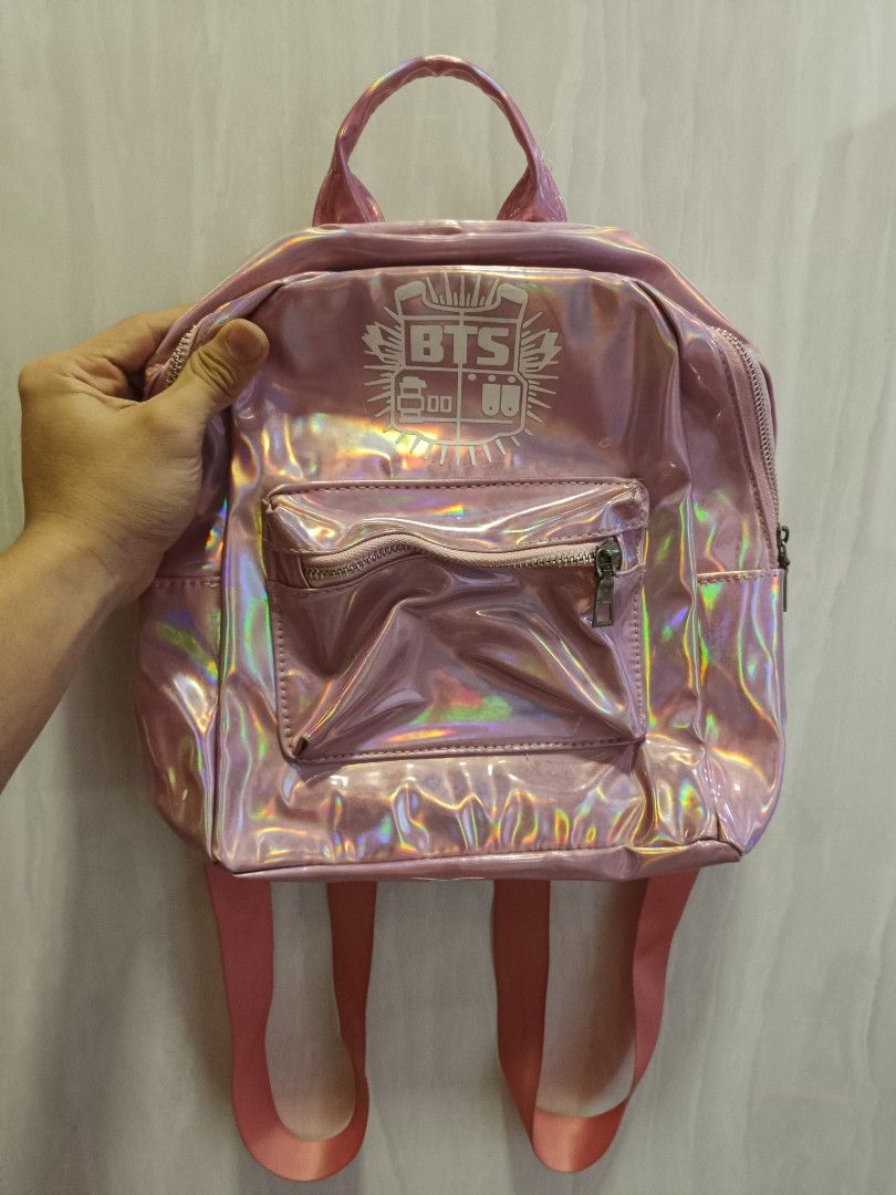 BTS pink backpack
