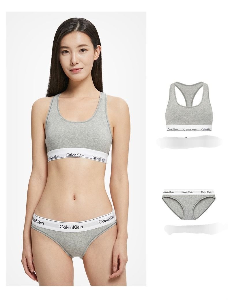 新款Calvin Klein Women's Modern Cotton Bralette underwear Set, 名牌, 服裝-  Carousell