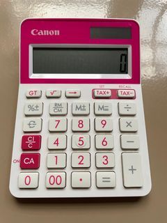 Canon Desktop Calculator LS123T GR 12DIGITS Dual Power Slim Body Design in Pink