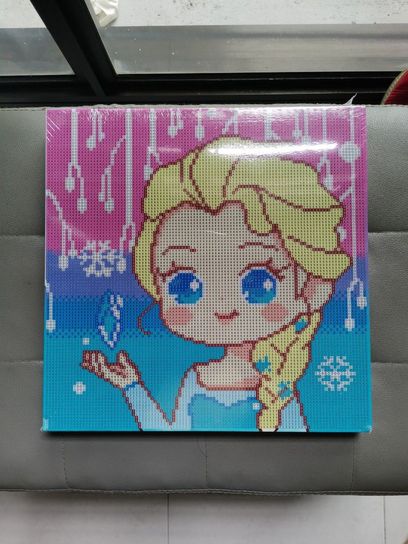 Pixel Art Elsa Frozen Hama Beads Kit Pixel Art La Reine Des Neiges