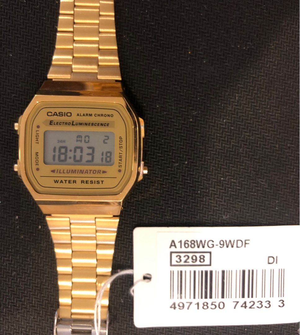 Casio classic illuminator gold sales