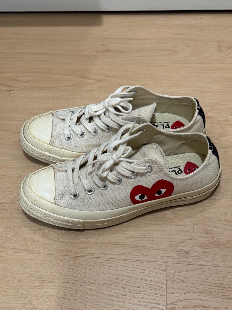 Cdg converse cream low best sale