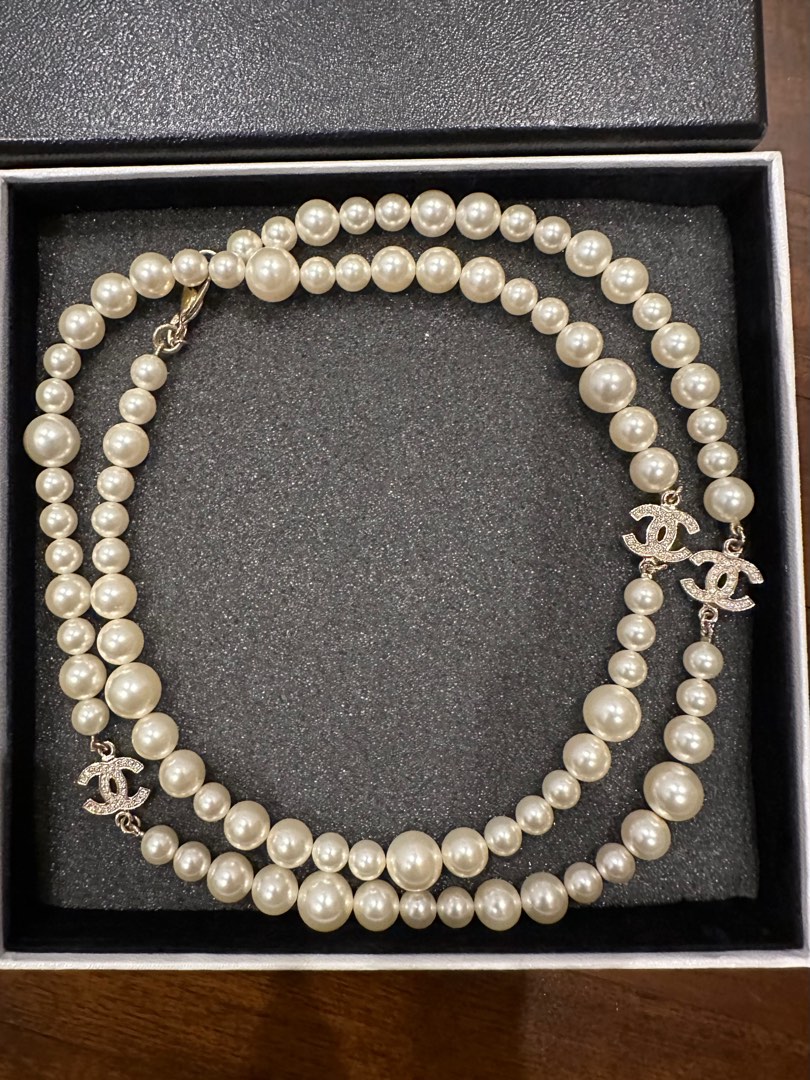 Chanel Classic Long Pearl Necklace Luxury Accessories on Carousell
