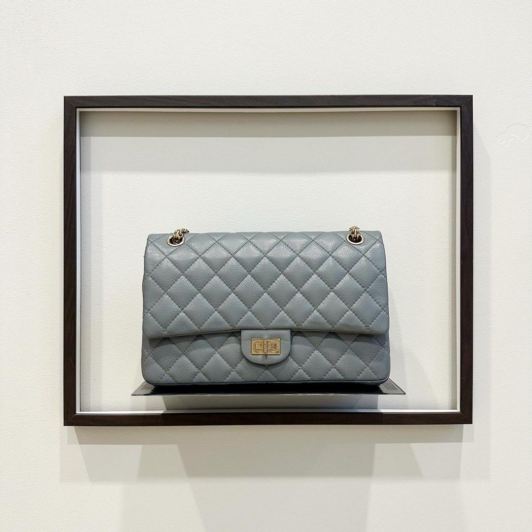 Chanel grey reissue on sale