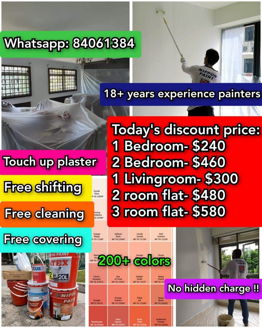 Cheap painting service/cheapest painter/house painting/1 Bedroom HDB