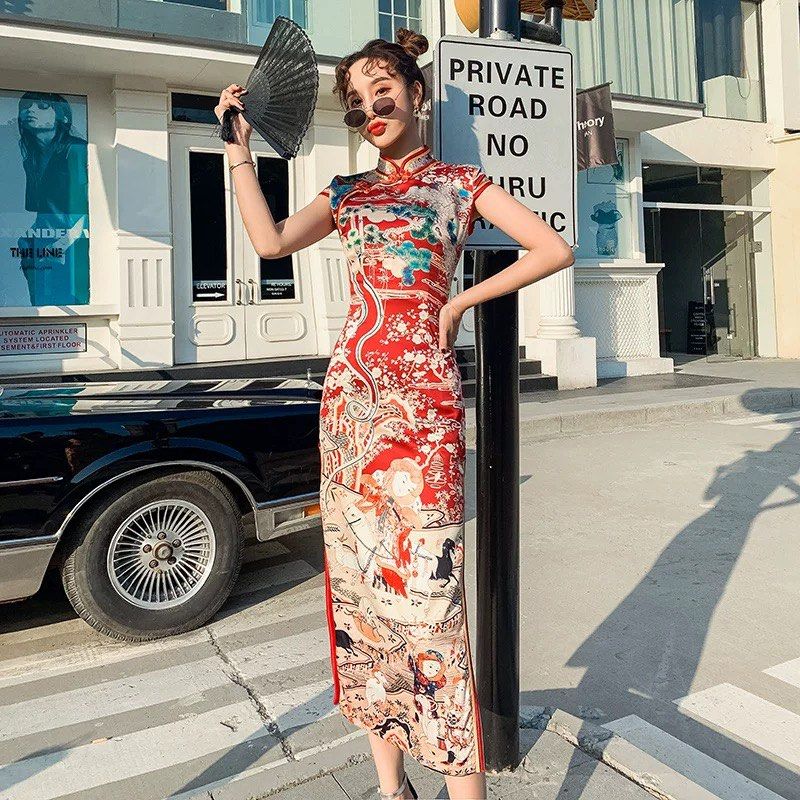 Cheongsam qipao dress Women s Fashion Dresses Sets Dresses on