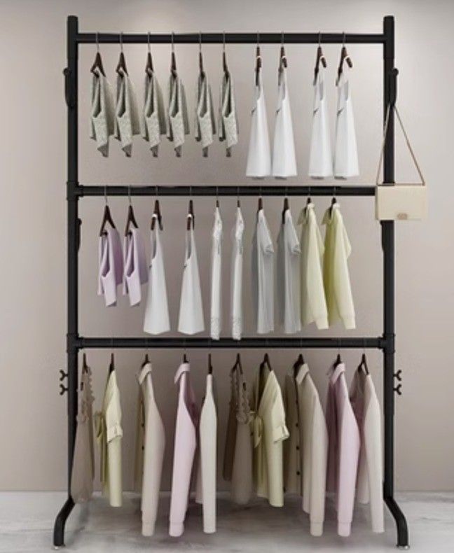Clothing rack display rack 3 tier level adjustable height Furniture Home Living Furniture Other Home Furniture on Carousell